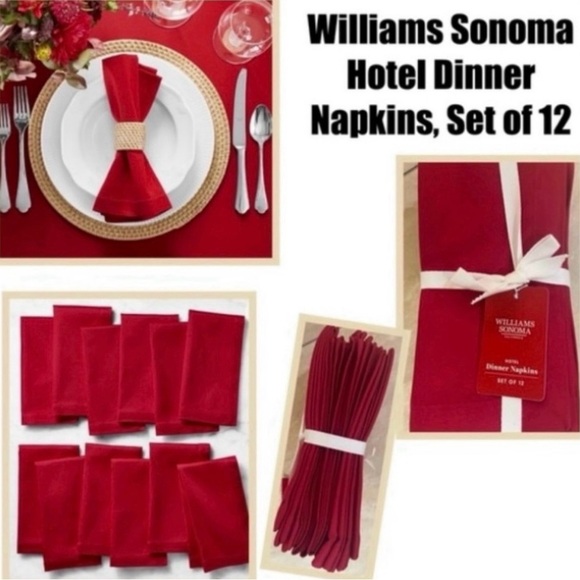 Williams Sonoma Hotel Dinner Napkins, Set of 12 - Picture 1 of 7
